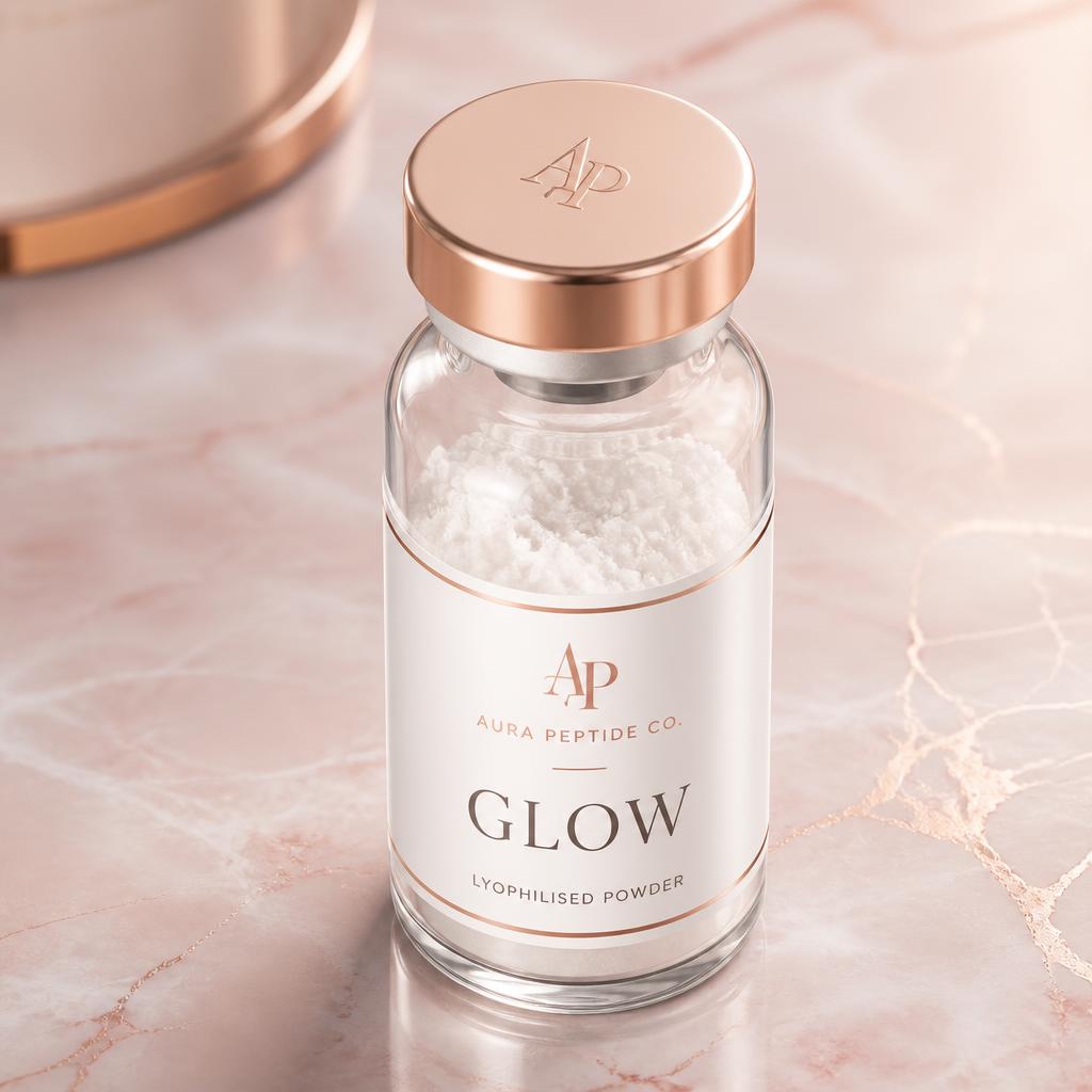 GLOW 70mg research peptide vial